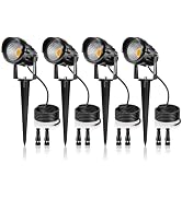 12W Low Voltage LED Landscape Lights - 12V Super Warm White Spotlight Landscape Lighting, IP65 Wa...