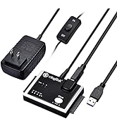 Cinolink USB 3.0 to Dual-SATA USB 3.0 Hard Drive Converter Adapter with Offline Clone Function fo...