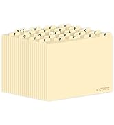 25 Alphabet Dividers – Letter Size File Dividers, Heavyweight Manila Guides A-Z Dividers 1/5 Cut ...