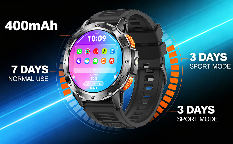 400mAh large battery