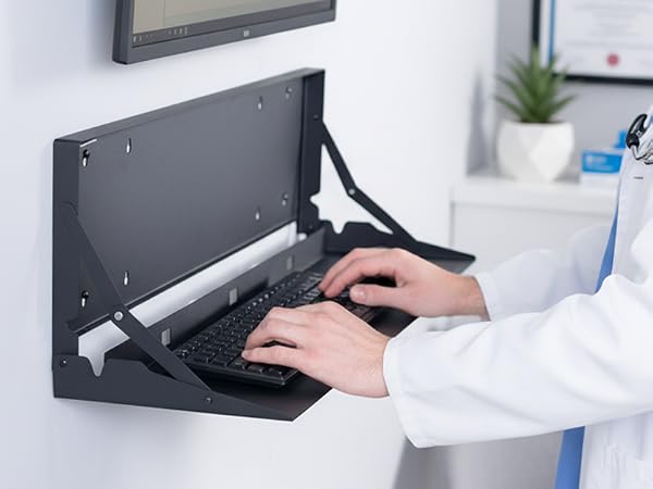 Flip Down Keyboard Tray Wall Mount