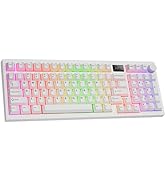 TECWARE Spectre 96% RGB Mechanical Gaming Keyboard with Customizable LCD Screen, Multi-Function K...