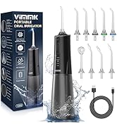 VIMMK Water Flosser, Cordless Water Dental Flosser, 9 Jet Tips 5 Modes 300ML IPX7 Waterproof, Por...