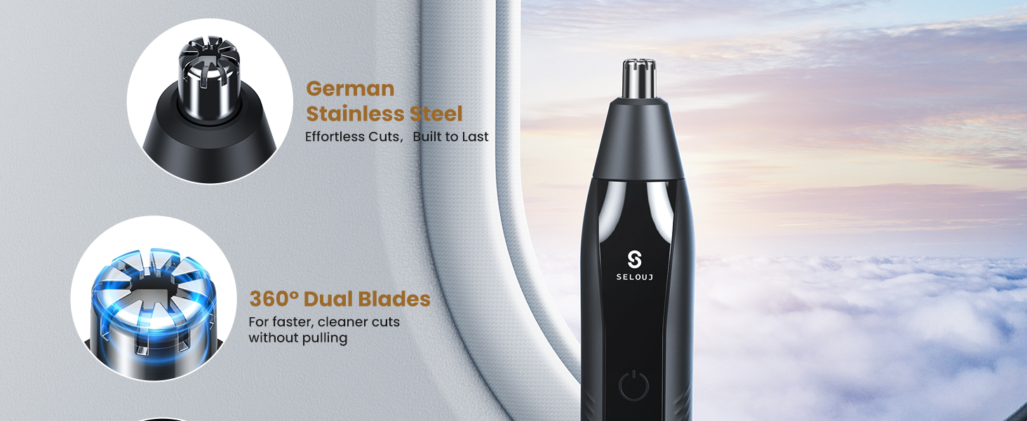 electric nose hair trimmer eye brow trimmer for men nasal hair cutter ear and nose trimmer
