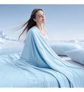MUXHOMO Cooling Comforter, Queen Size Cooling Blanket, Blue | Nylon-Spandex Fabric, Viscose Made ...
