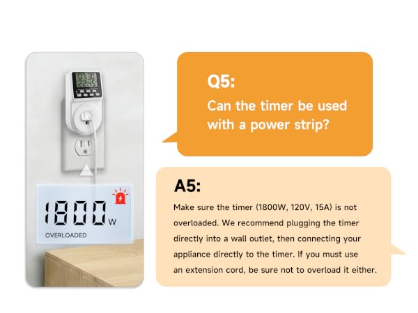 make sure timer is not overloaded (1800w,120v,15a)