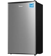 Midea MERM33S1AST Mini Fridge, 3.3 Cu.ft Compact Fridge with Internal Light, Adjustable Thermosta...