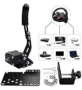 CNRAQR PC/PS4/PS5 Racing Game USB Handbrake 16Bit SIM for Racing Games, Compatible with Logitech ...