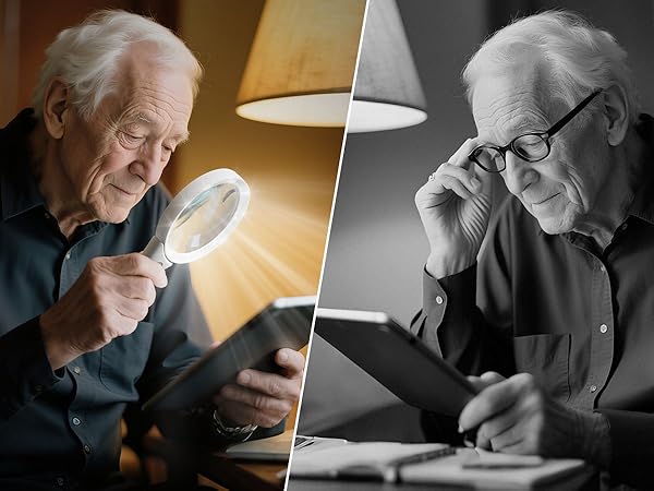 magnifying glass with light
