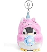 elephtree Cute Penguin Retractable Keychains Plush Keychain Accessories Kawaii Key Chain Keyring ...