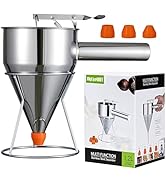 MyLifeUNIT Pancake Batter Dispenser, 40oz Multi-Caliber Stainless Steel Funnel Cake Dispenser wit...