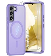 for Samsung Galaxy S22 Case [Compatible with Magsafe] Translucent Matte Magnetic Phone Case,Slim ...