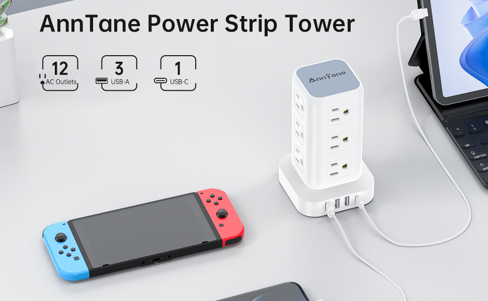 AnnTane Power Strip Tower