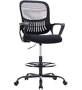 Drafting Chair, Tall Office Chair, Standing Desk Chair with Thicker Seat, Tall Desk Chair, Ergono...