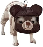 MANON ROSA Bulldog Muzzle: Adjustable Breathable Mesh Anti-Biting Anti-Eating Mask for Biting Lic...