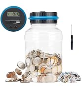Totola Digital Counting Piggy Banks for Adults, 1.8L Capacity Coin Bank with LCD Counter Display,...