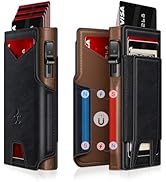 Wallet for Men Wallet with Slim Pop Up Card Holder 9-13 Cards, Bifold Minimalist Smart Wallet RFI...