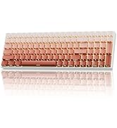 ZORNHER ZH100 Wireless Mechanical Gaming Keyboard,98% Rose Pink Custom Creamy Keyboard with Numbe...