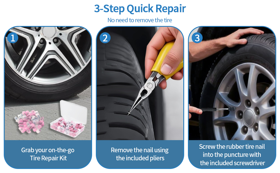 motorcycle tire plug kit tire repair rubber nail kit tire repair plugs