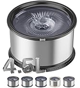 Twinsing 4.5L/1.2Gal Dog Water Bowl, No Spill Stainless Steel Slow Water Bowl for Medium Large Do...