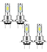 Edearkar H7 LED Headlight Bulb (4-Pack) H7 80W 3570 2SMD 6000K High Bright Decoding Light Car LED...