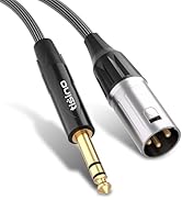 Tisino 1/4" to XLR Cable, 6.35mm TRS to XLR Male Nylon Braid Quarter inch TRS to XLR Male Balance...
