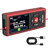 Dual Laser Measuring Tool 393Ft/120M, Bilateral Laser Measure Tool Rechargeable, Laser Distance M...