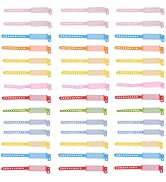 VILLCASE 100Pcs Disposable PVC Safety ID Wristband, Adjustable Anti-Loss Identification Bands for...