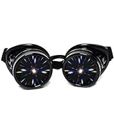 GloFX Black Padded Diffraction Goggles, Tinted Lenses Limited Edition – Raves, EDM Festivals, Lig...