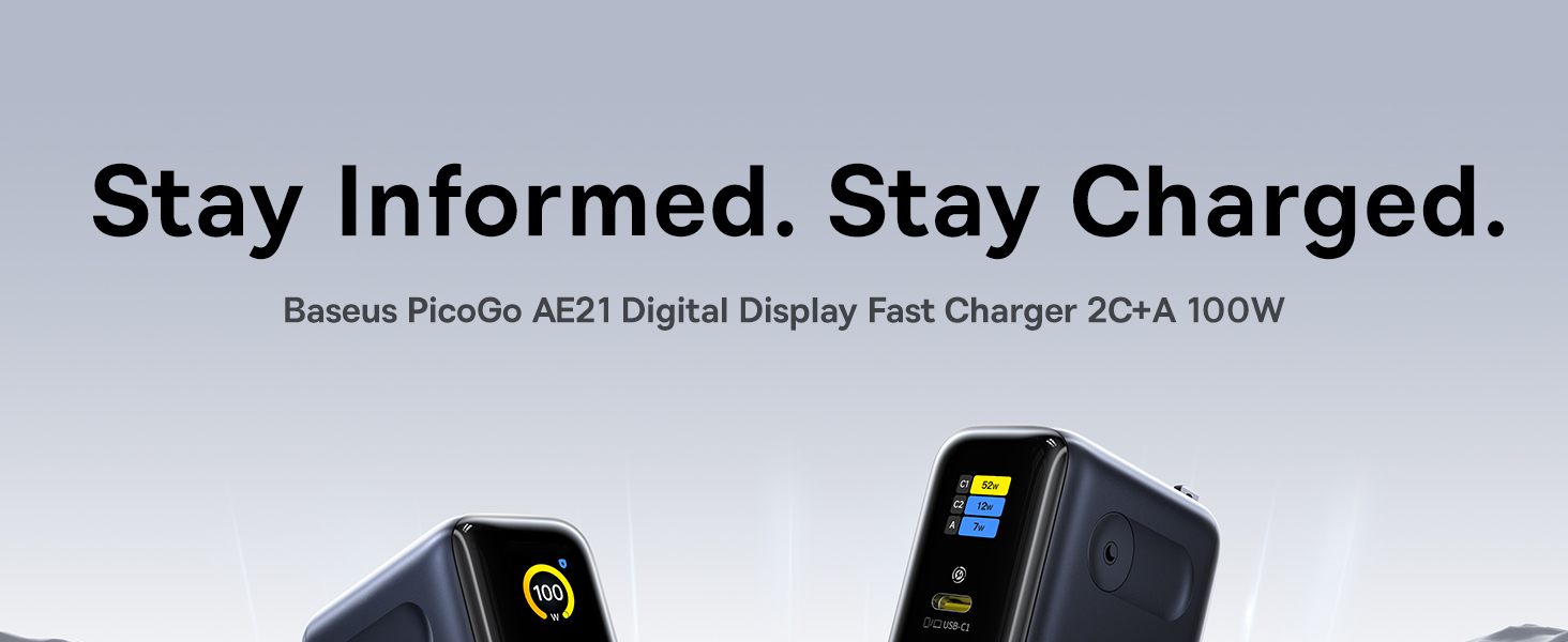 Picogo AE21 Digital Display Fast Charger 100W