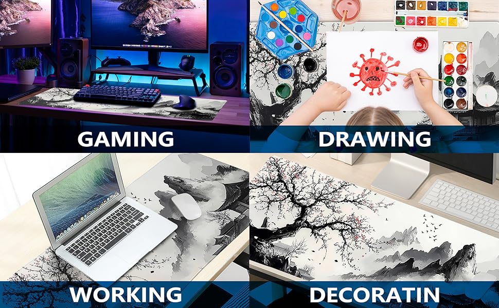 Japanese Anime Art Landscape Large Mouse Pad