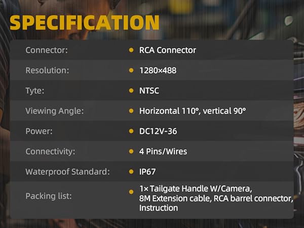 2002-2008 RAM 1500 tailgate handle with camera-3