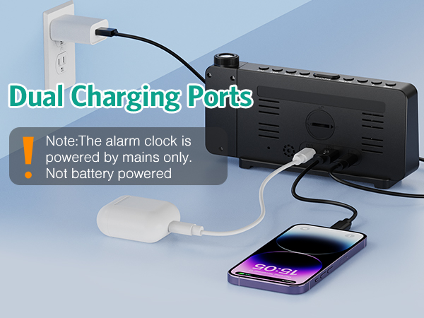 Projection Alarm Clock, Digital Alarm Clock