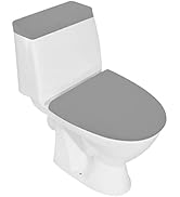 Toilet Lid Cover and Toilet Tank Lid Cover, Bathroom Toilet Lid Seat Cover Set, Stretch Washable ...