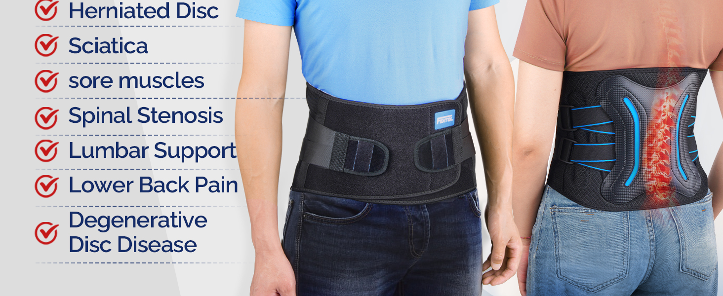 back brace for lower back pain, herniated Disc, sciatia, sore muscles, lumbar support
