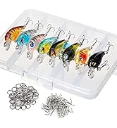 DONQL Crankbaits Fishing Lure Set Minnow Baits Kit Wobbler Topwater Lures with Hooks Hard Popper ...