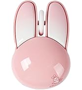 Wireless Mouse, Cute Bunny Wireless Computer Mouse for Laptop, Portable Silent Optical 2.4G Wirel...