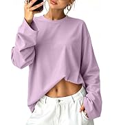 Sampeel Womens Long Sleeve Tops Casual Oversized T Shirts 2026 Y2K Fall Fashion Clothes