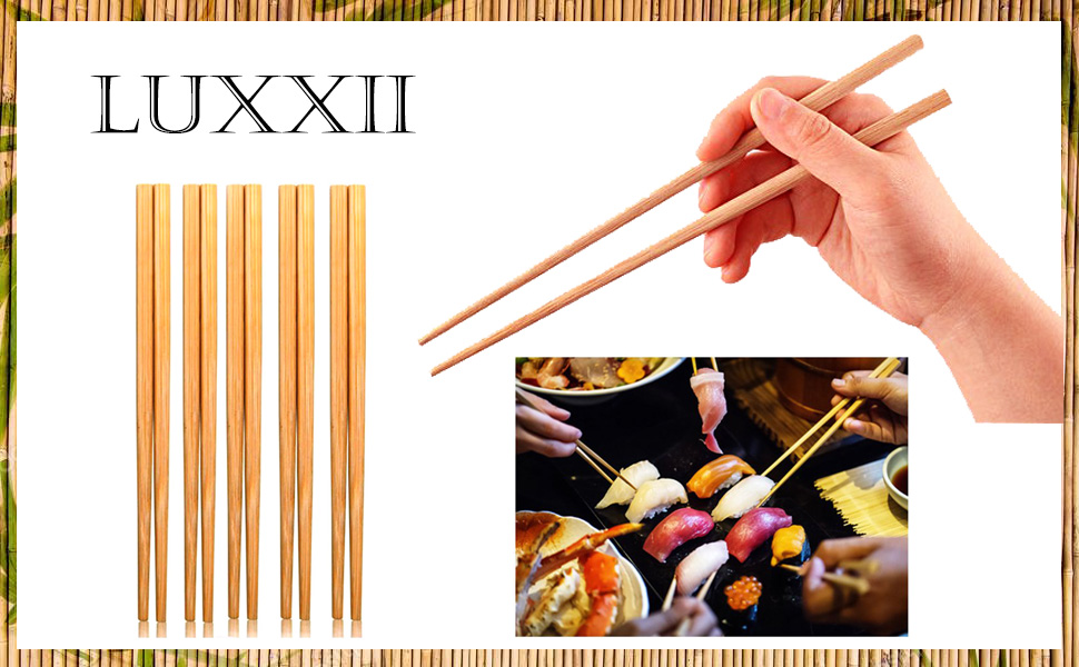 Natural Chinese Bamboo Wooden Chopsticks Set Reusable Classic Style Wood Chopsticks
