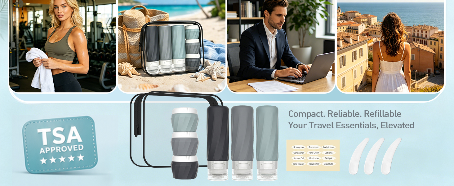 6Pcs Travel Bottles for Toiletries