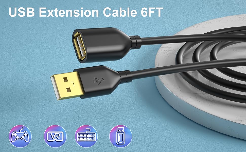 USB EXTENSION CABLE 6FT