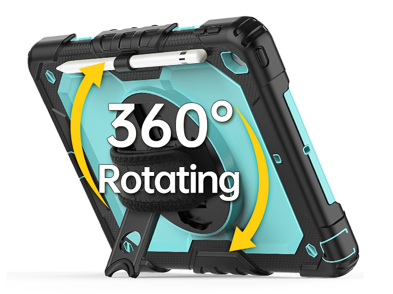 SEYMAC stock Case for iPad 9th 8th 7th Generation 10.2, Full-Body Drop Protection Case SkyBlue