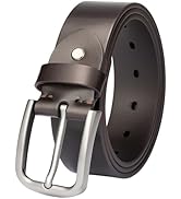 TYWestyles Men's 1.5" Everyday Leather Belt Solid Leather for Work Business and Casual