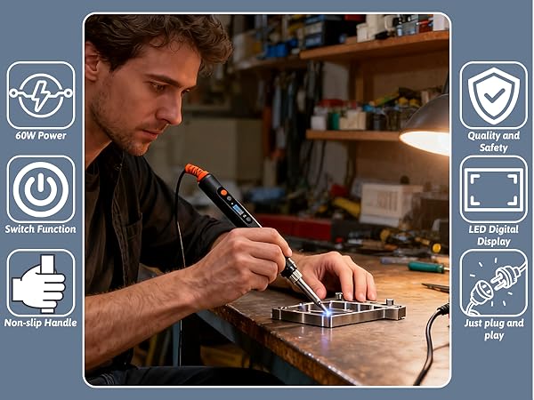 NORYEEBRAN 110V Soldering Iron Premium Kit 
