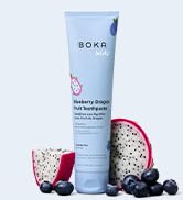 Boka n-Ha kids toothpaste in blueberry dragon fruit