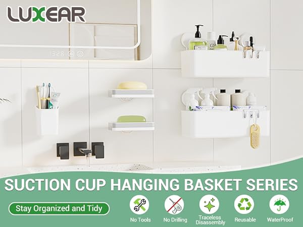 5 pack suction shower caddy