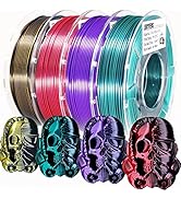 LOCYFENS 3D Printer Filament, 2 in 1 Coextrusion PLA Filament 1.75mm +/-0.02mm, Silk PLA Dual Col...