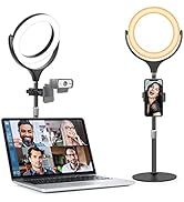 Ring Light with Stand and Phone Holder - Evershop Video Conference Lighting Kit Dimmable Led Circ...