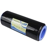 Black Wrap Film 12 inch x 1000ft 80 Guage with 1 Pair of Plastic Hand Saver Industrial Strength S...