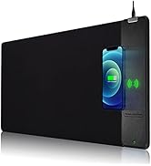 Wireless Charging Mouse Pad, 10W Wireless Charging Desk Mat, 31.5" x 11.8" Extended Large Keyboar...